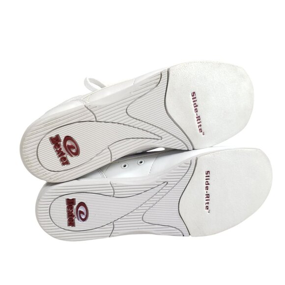 Dexter Womens Size 7.5 White Bowling Shoes With Slide-Rite Soles & Blue Accents - Picture 8 of 8